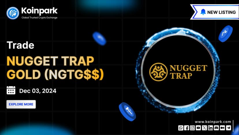 Nugget Trap Gold (NGTG$$) is Now Live on Koinpark’s INR and USDT Markets