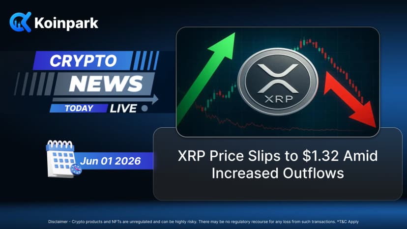 XRP Price Slips to $1.32 Amid Increased Outflows