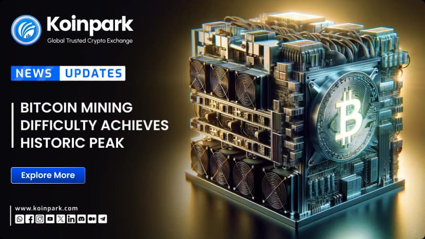 Bitcoin mining difficulty achieves historic peak