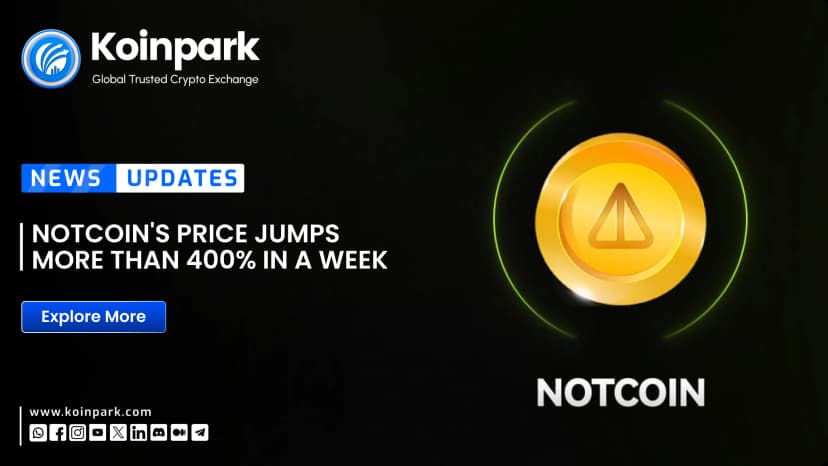 Notcoin's Price Jumps More Than 400% in a Week