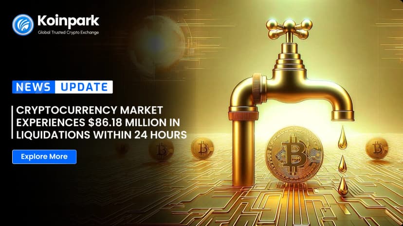 Cryptocurrency market experiences $86.18 million in liquidations within 24 hours