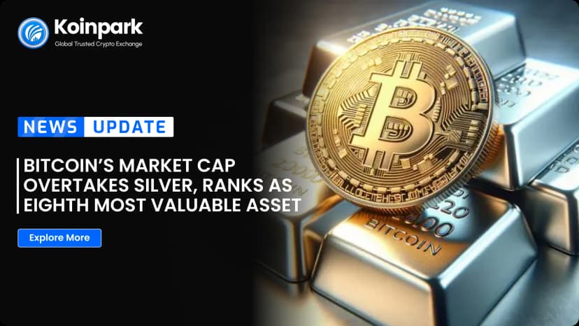 Bitcoin’s Market Cap Overtakes Silver, Ranks as Eighth Most Valuable Asset