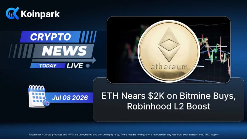 ETH Nears $2K on Bitmine Buys, Robinhood L2 Boost