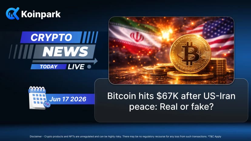 Bitcoin hits $67K after US-Iran peace: Real or fake?