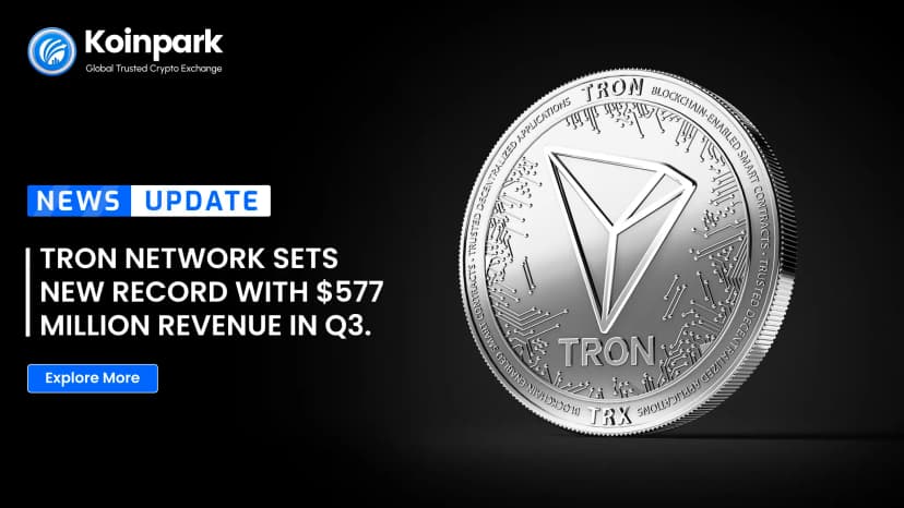 Tron Network Sets New Record with $577 Million Revenue in Q3