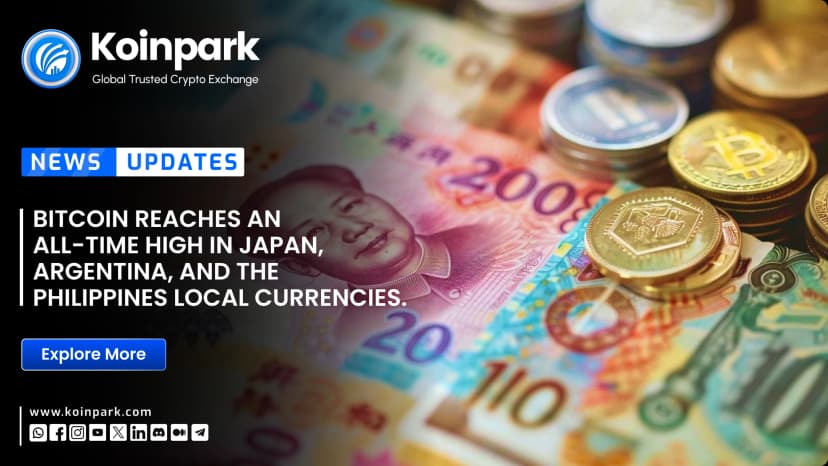 Bitcoin Reaches an All-Time High in Japan, Argentina, and the Philippines Local Currencies.