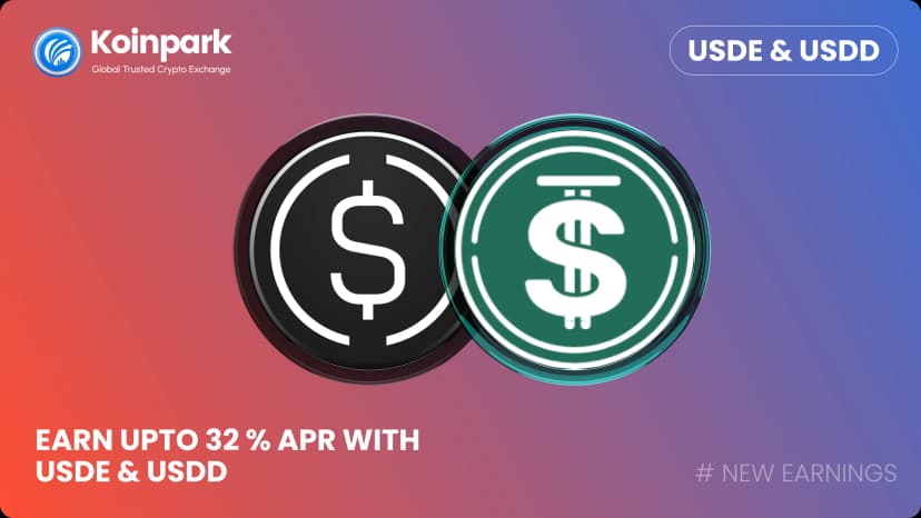 $USDD and $USDe Now Listed on Koinpark with INR Pair – Earn High APR Soon!