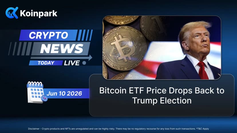 Bitcoin ETF Price Drops Back to Trump Election