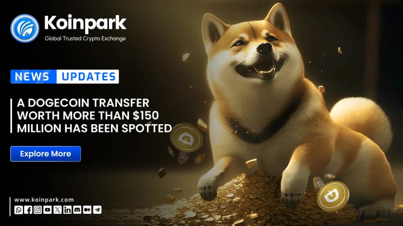 A Dogecoin transfer worth more than $150 million has been spotted
