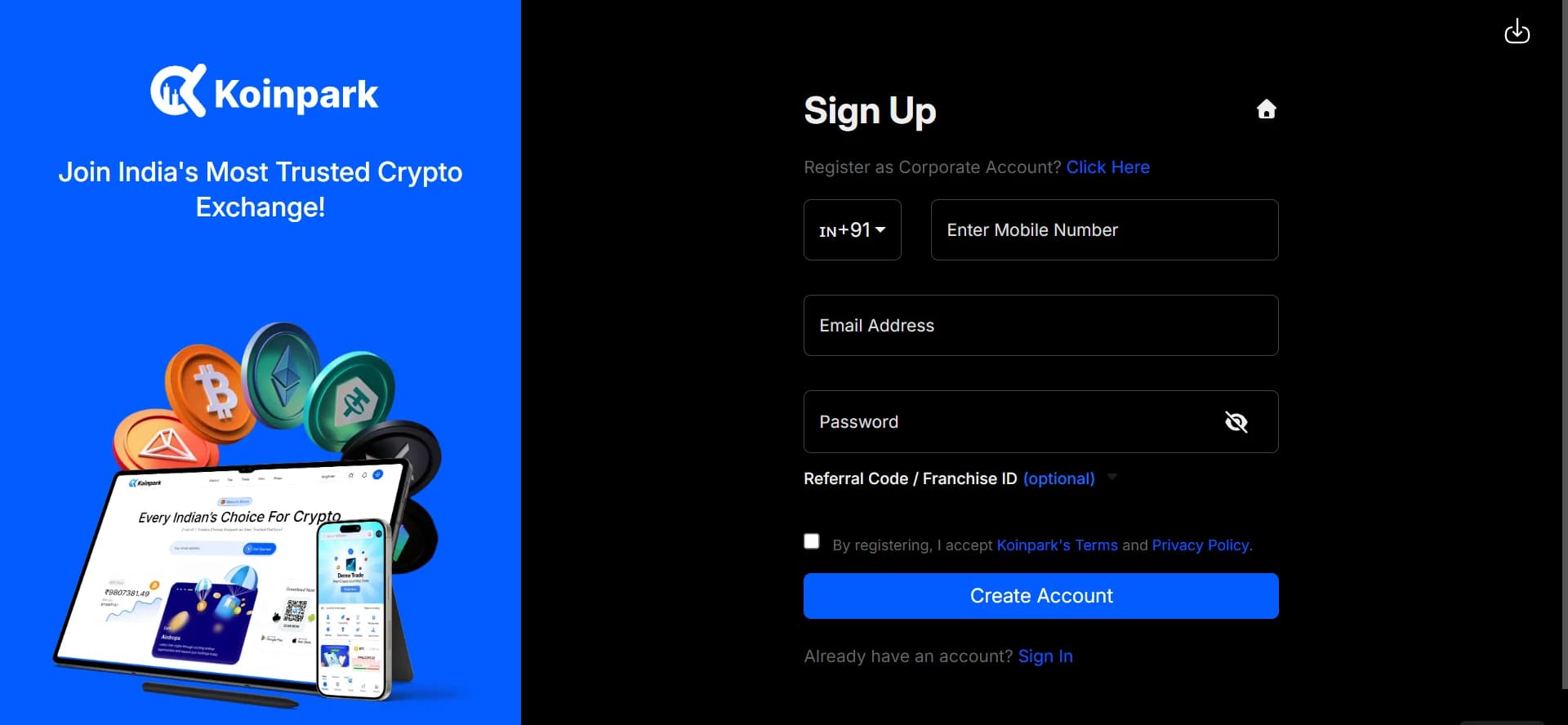 Sign Up