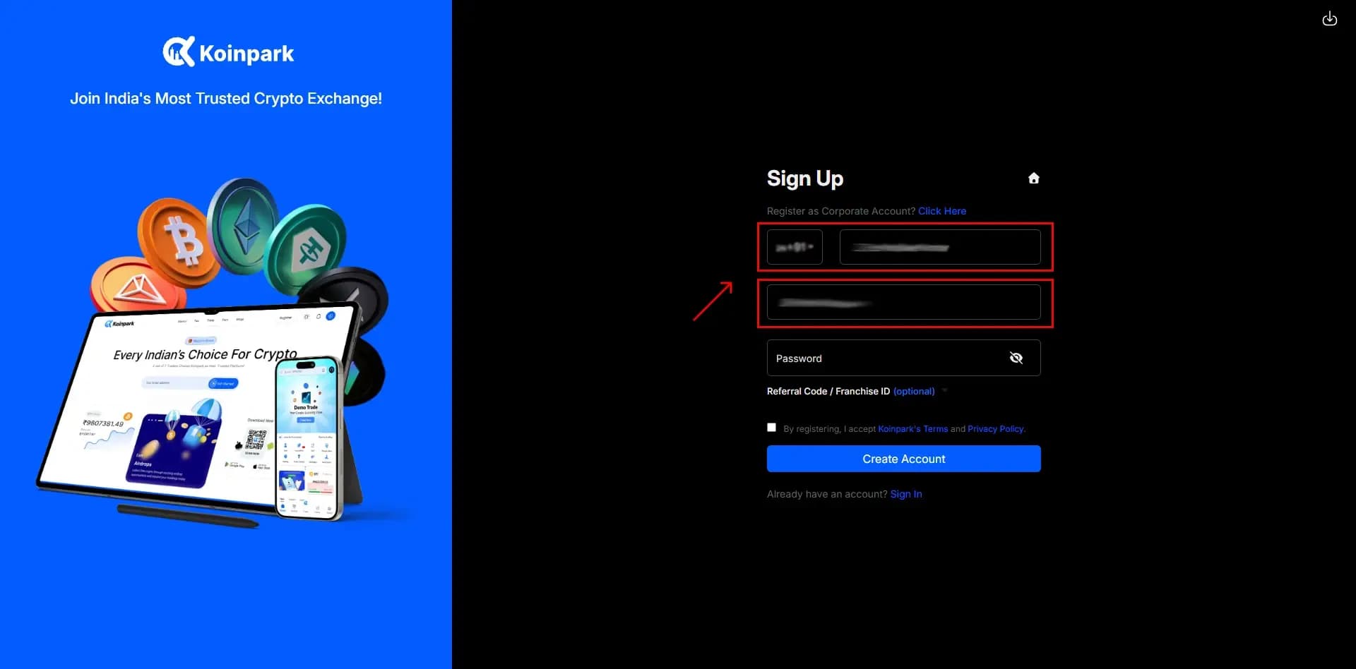 Sign Up