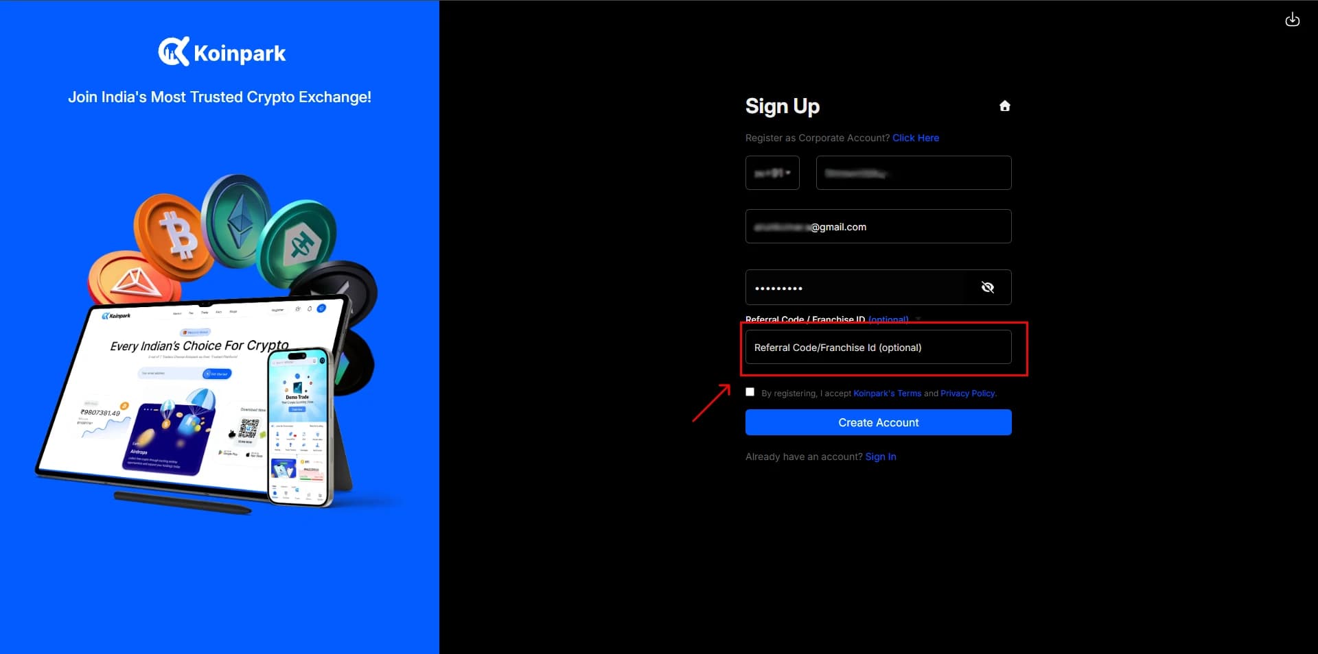 Sign Up
