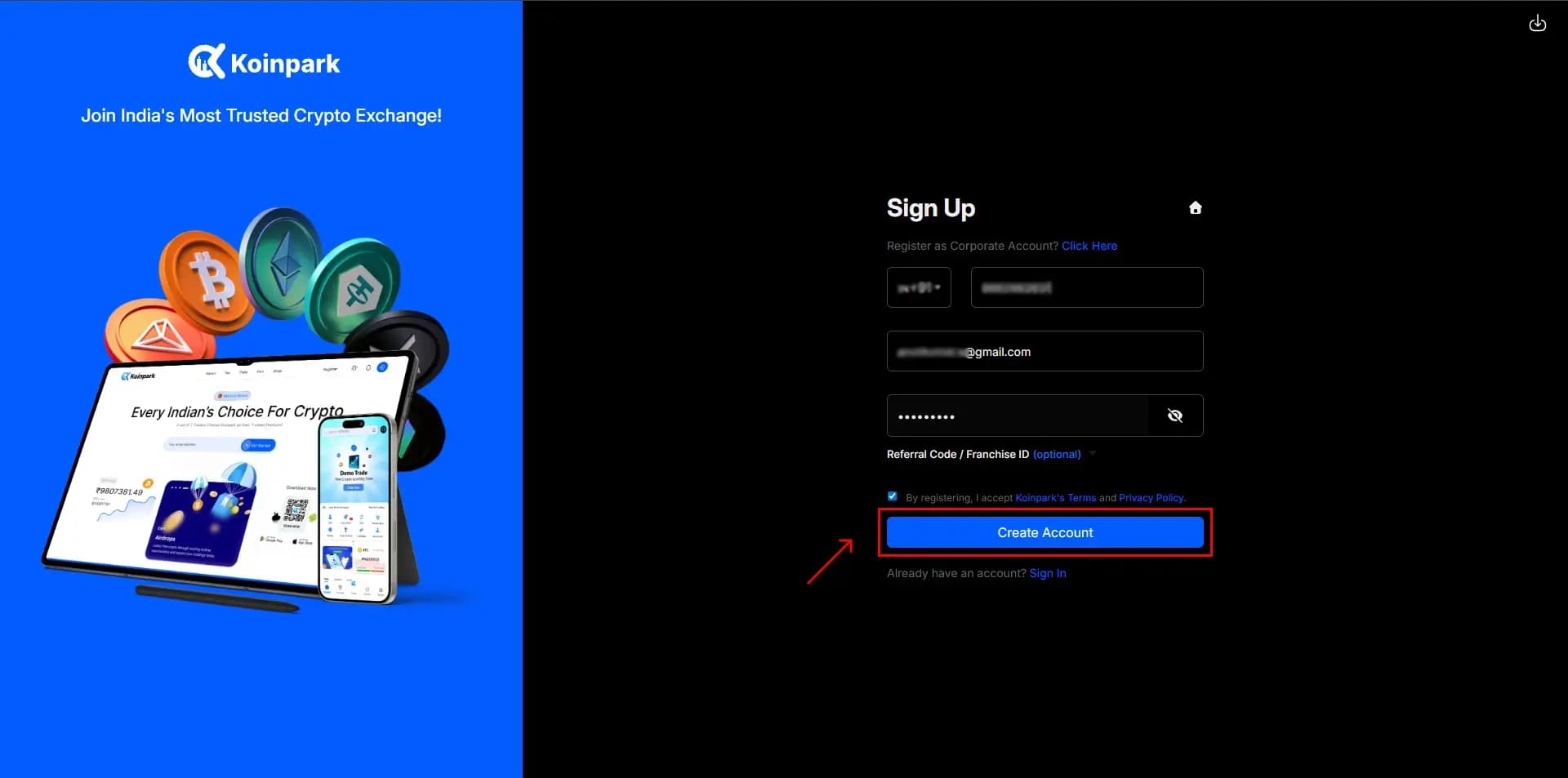 Sign Up