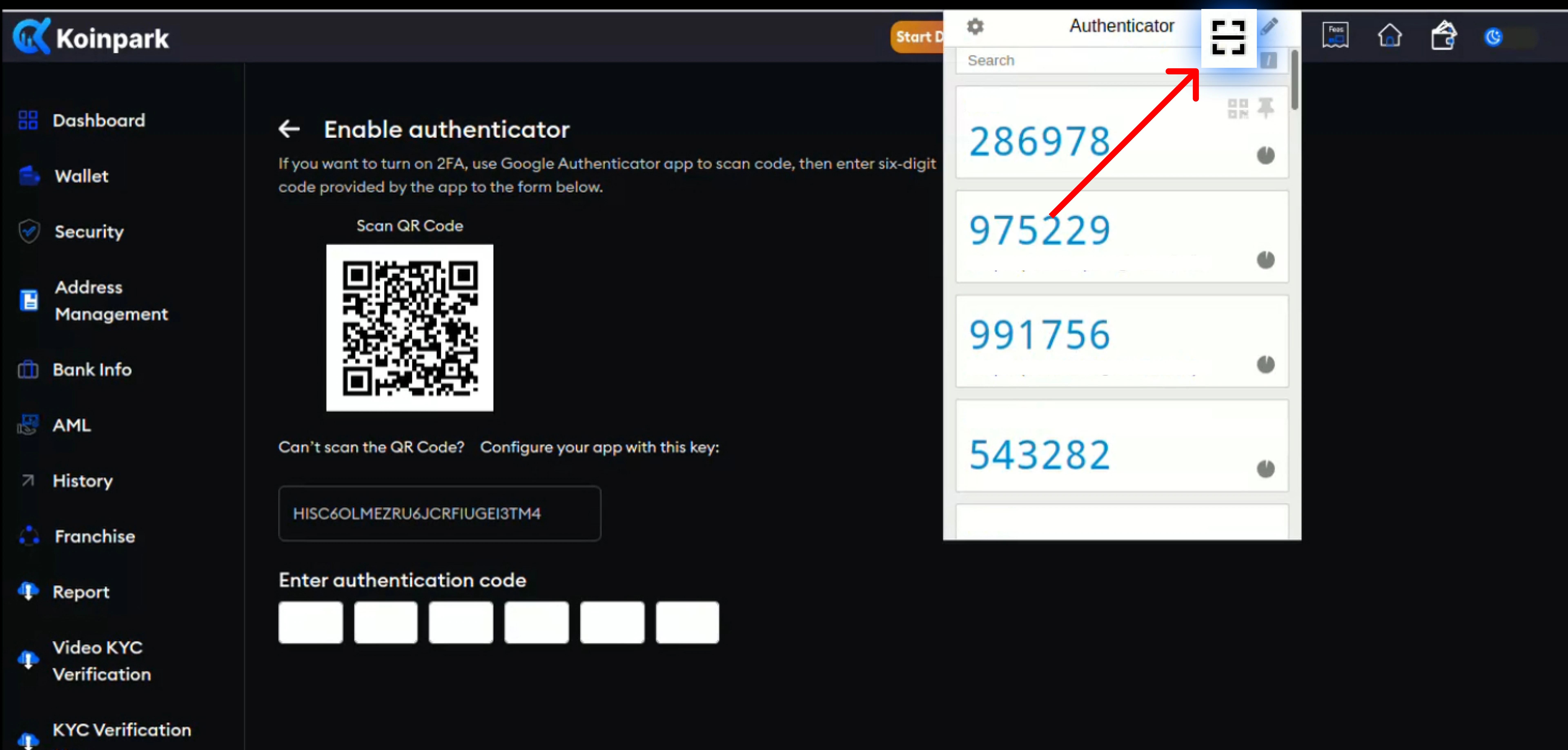 Koinpark Security Help: 2FA, Anti-Phishing & Account Protection
